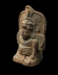 A Maya Rattle Figure