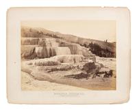 Western Americana -- Yellowstone WATKINS, Carleton E. (1829-1916), photographer. Minerva Terraces, Mammoth Hot Springs, National Park. San Francisco: ca 1878. Mammoth albumen photograph.