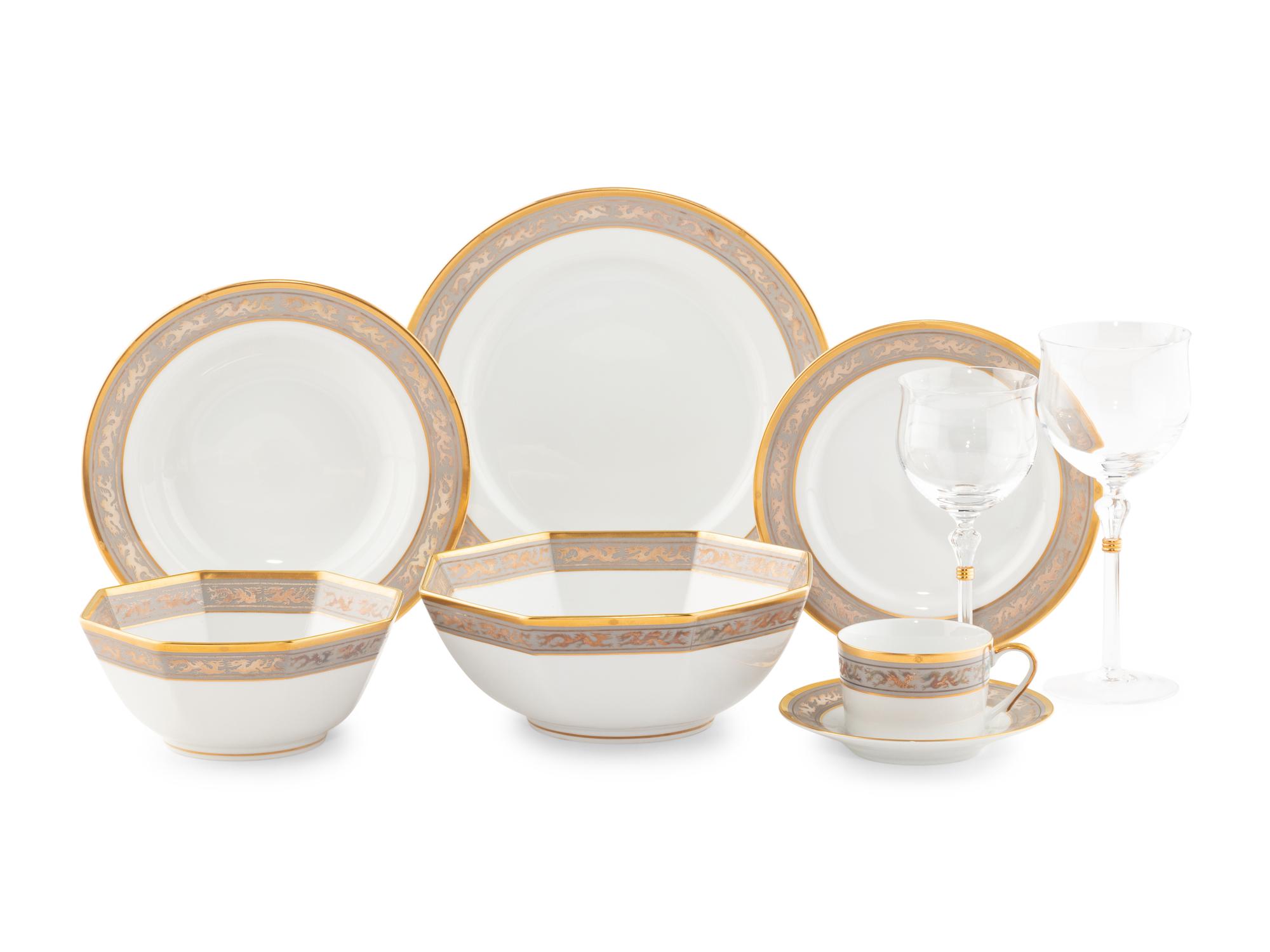 A Christian Dior Porcelain Dinner Service