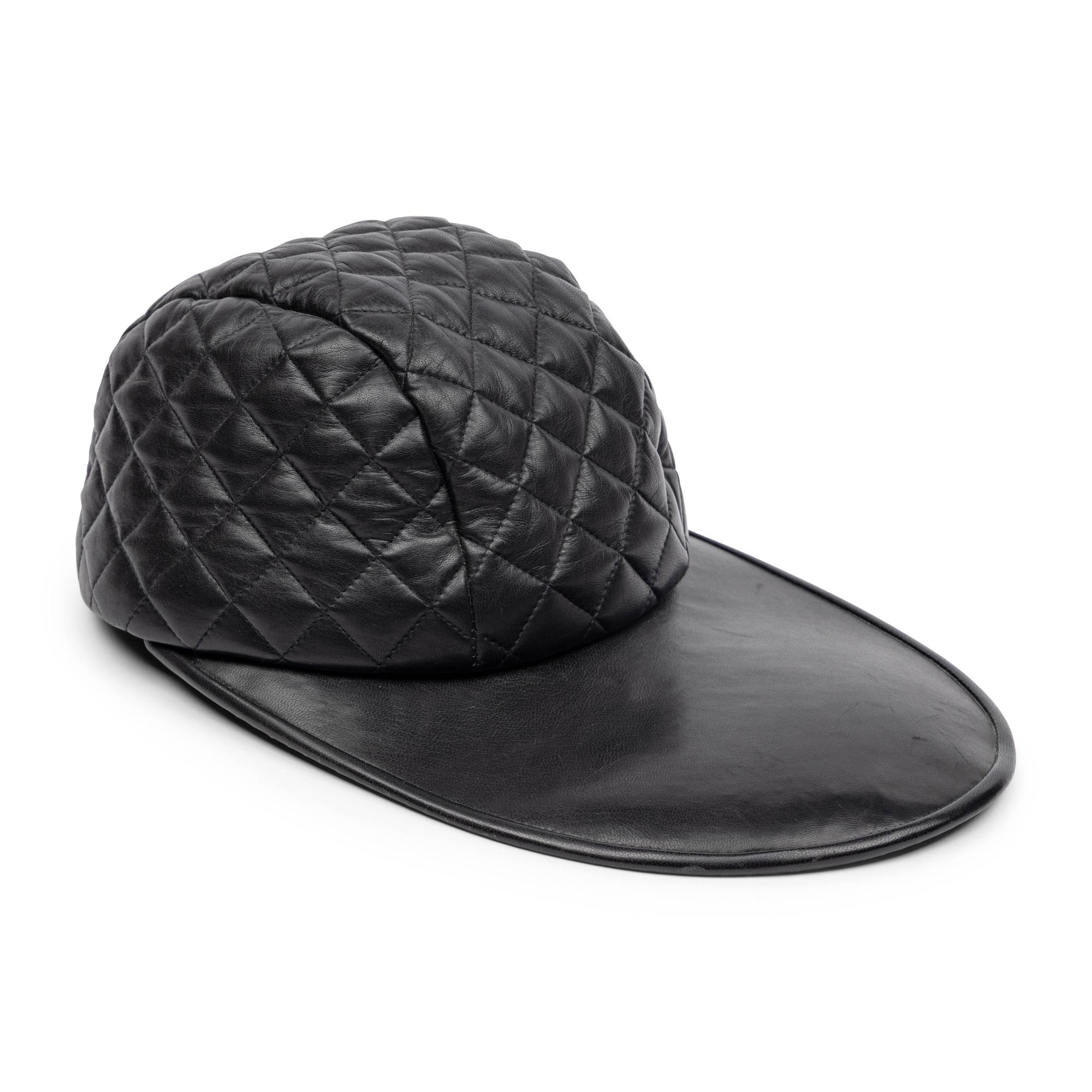 Chanel, Quilted Leather Cap, 1990's