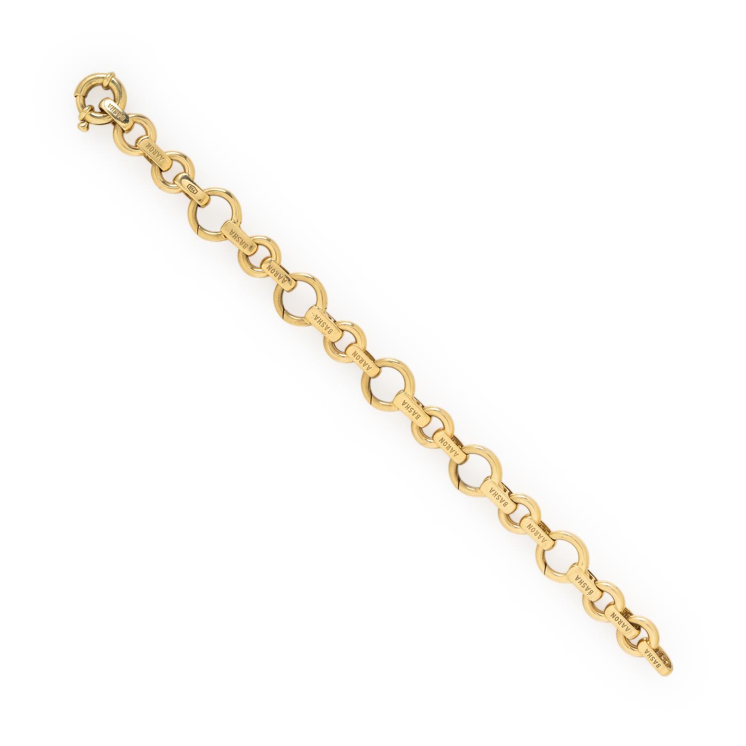 Aaron Basha, Yellow Gold and Diamond Bracelet