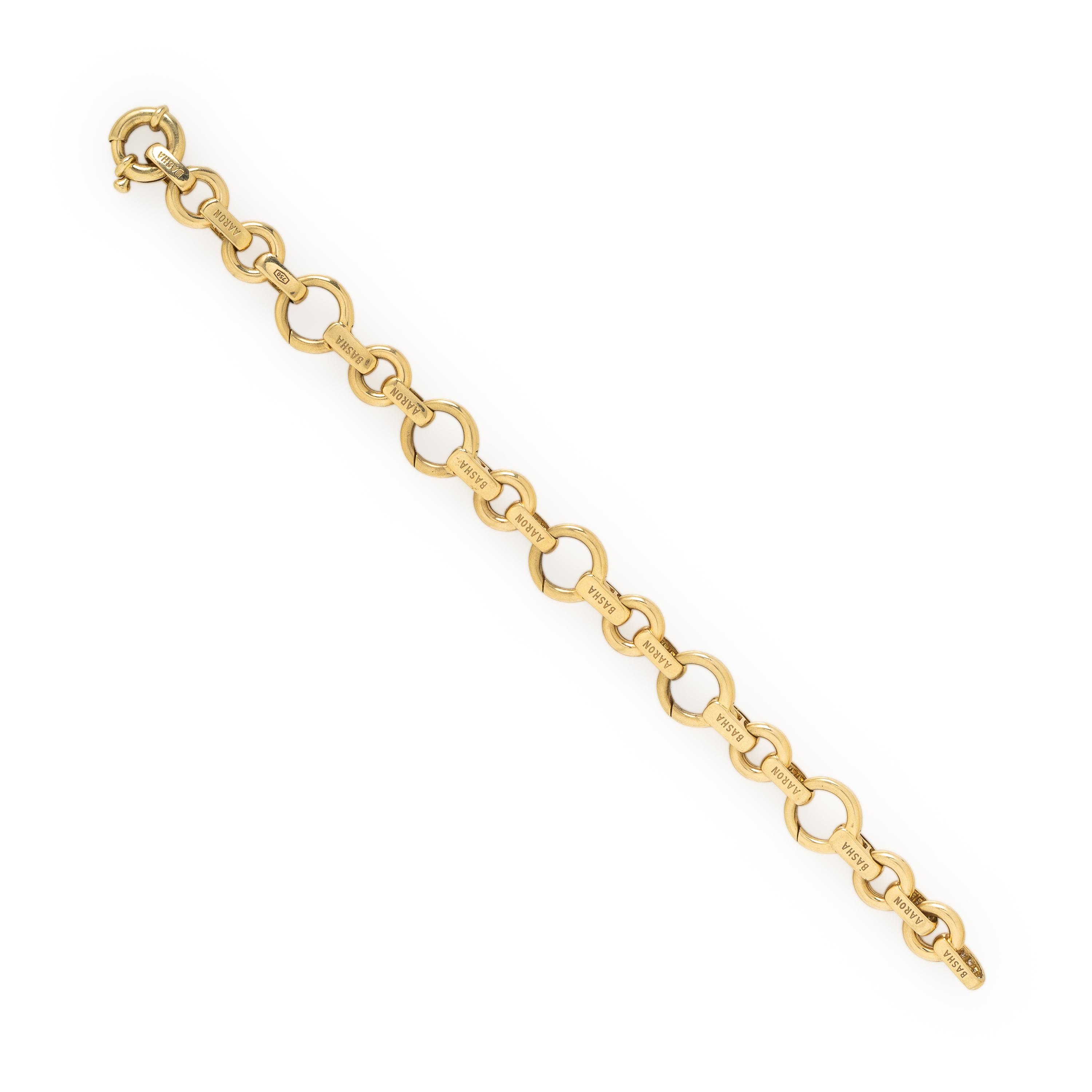 Aaron Basha, Yellow Gold and Diamond Bracelet