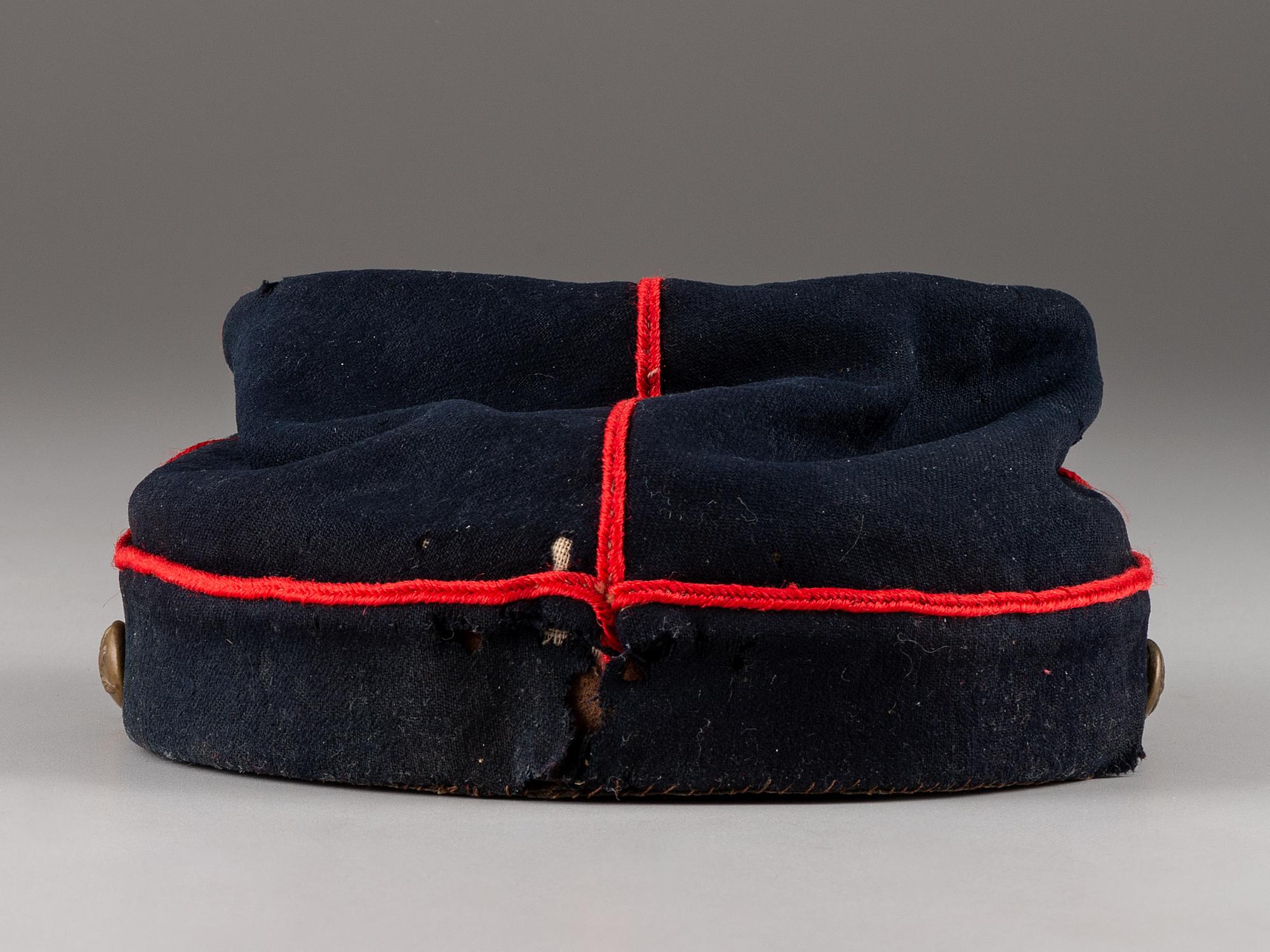 [CIVIL WAR]. 95th Pennsylvania Volunteers, Gosline's Zouaves, red piped kepi, identified to Joseph Greeley, Co. D.