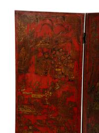 A Chinese Coromandel Lacquer Four-Panel Screen — 19TH/20TH CENTURY