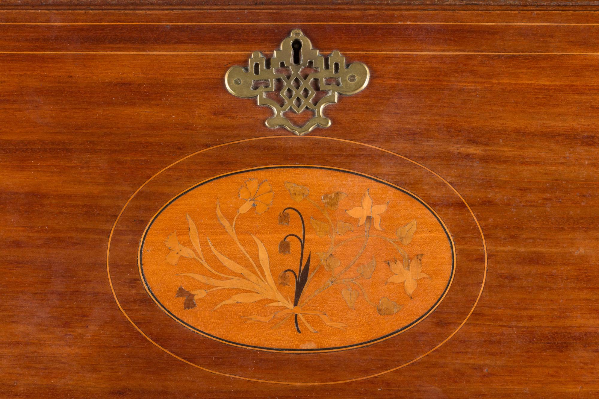 A George III Mahogany Slant-Front Bureau