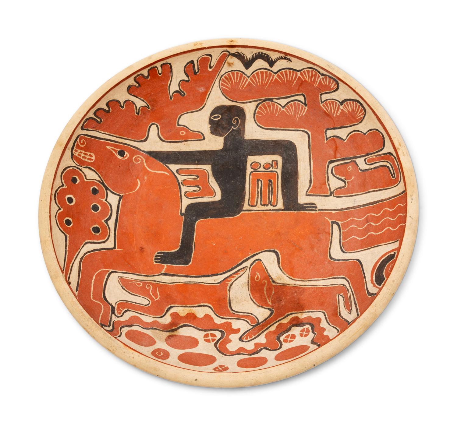 A Shearwater Pottery Sgraffito Bowl