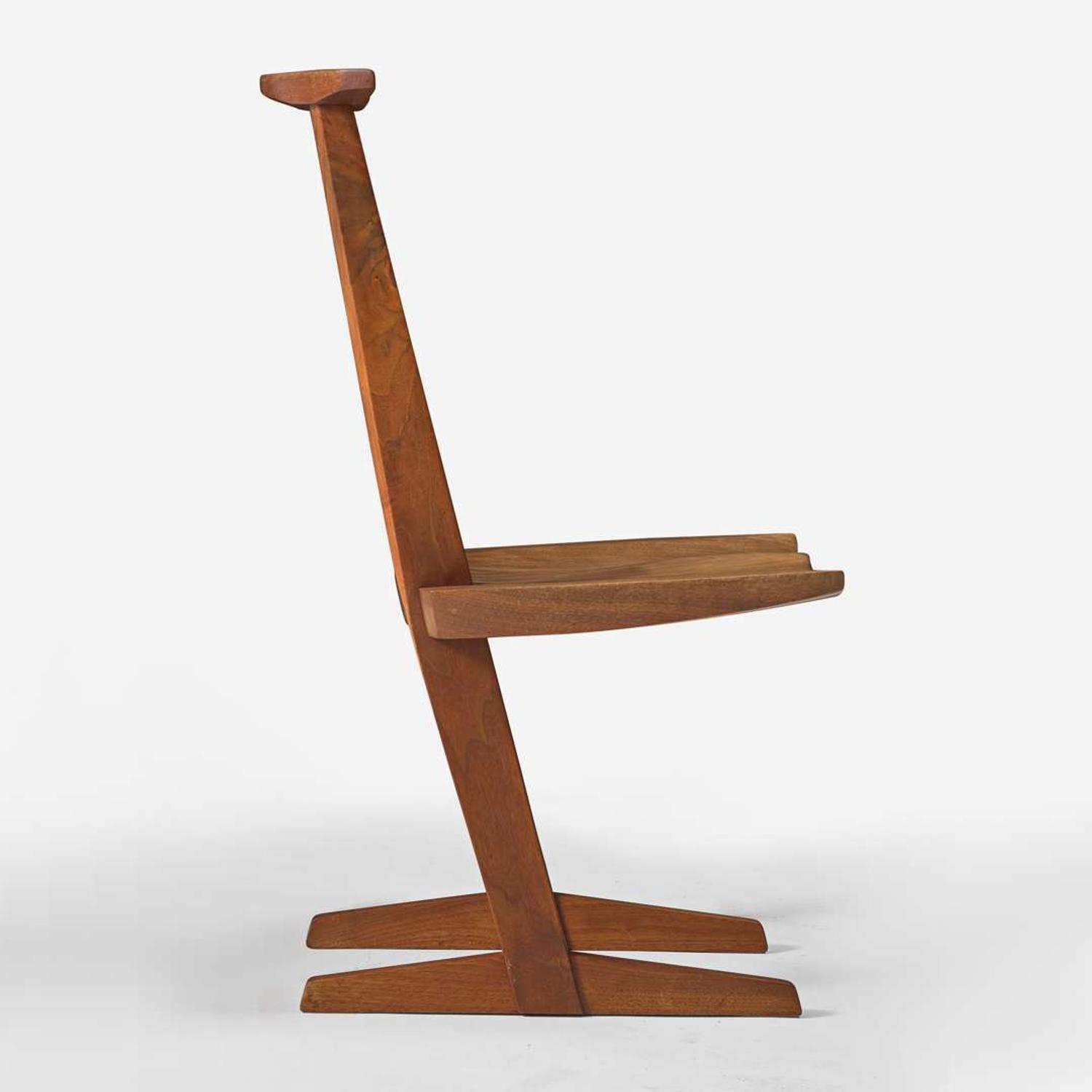 George Nakashima (American, 1905-1990) Set of Four "Conoid" Dining Chairs, New Hope, Pennsylvania, 1982