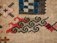 An English Needlework Embroidered Schoolgirl's Sampler