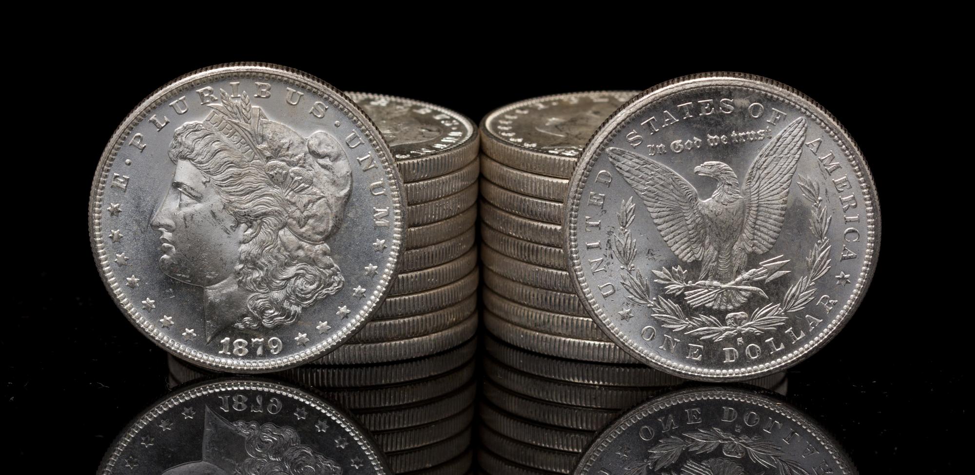 A Group of Twenty United States 1879-S Morgan Silver Dollar Coins