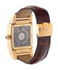 DE GRISOGONO, 18K YELLOW GOLD AND DIAMOND 'INSTRUMENTO No UNO' DUAL TIME WRISTWATCH