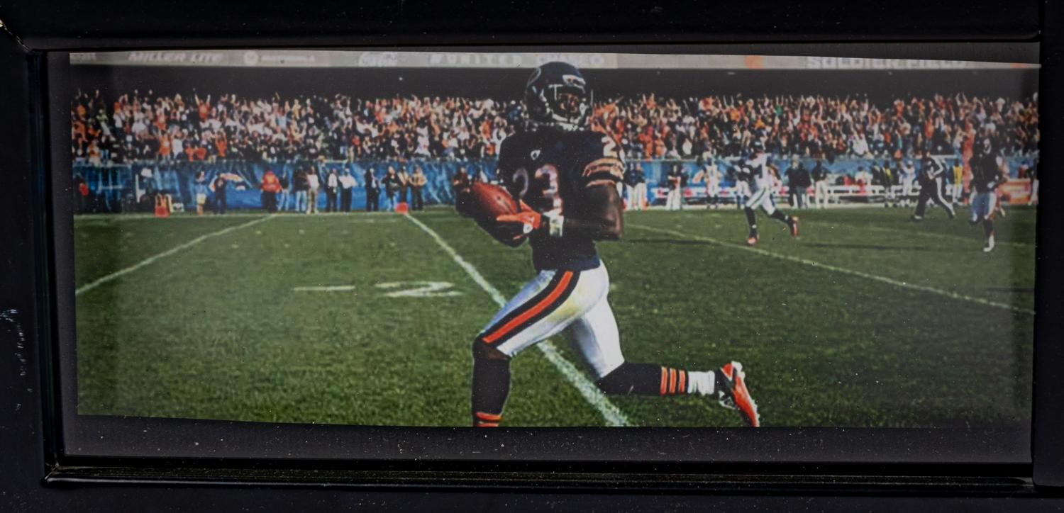 An Impressive Display Featuring a Untied States Flag Flown at Soldier Field During Devin Hester's NFL Record Tying Performance