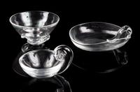 Three Steuben Glass Bowls Width of serving dish 9 inches. — MID-20TH CENTURY
