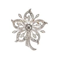 DIAMOND AND PLATINUM BROOCH
