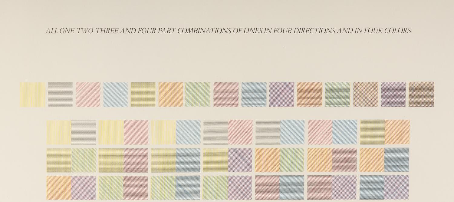 All One, Two, Three & Four Part Combinations of Lines in Four Directions (set of two), 1976