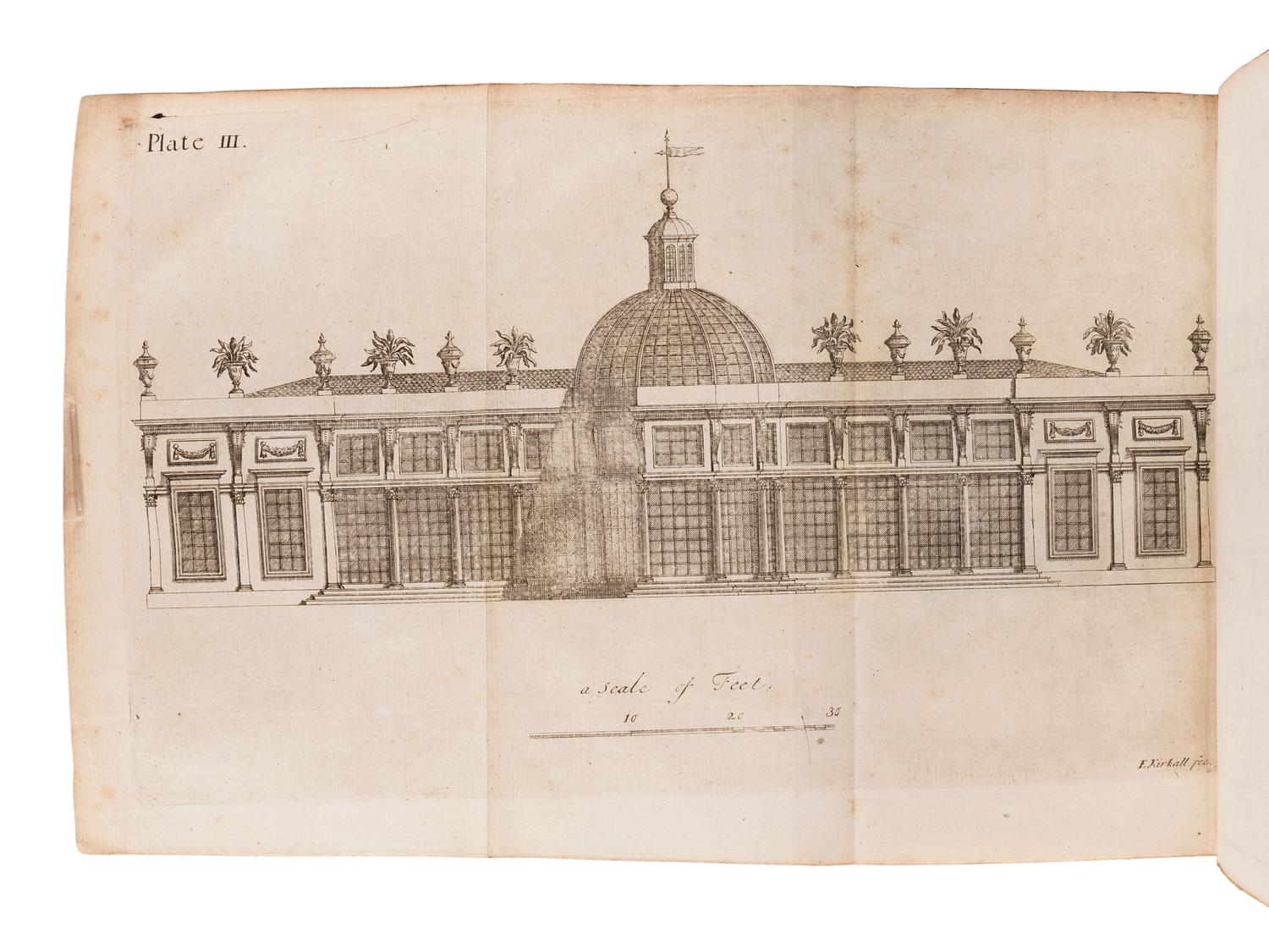 BRADLEY, Richard (d.1732). New Improvements of Planting and Gardening , Both Philosophical and Practical; Explaining the Motion of the Sapp and Generation of Plants...The Fourth Edition...To which is added... Herefordshire-Orchards . London: W. Mears, 1724.