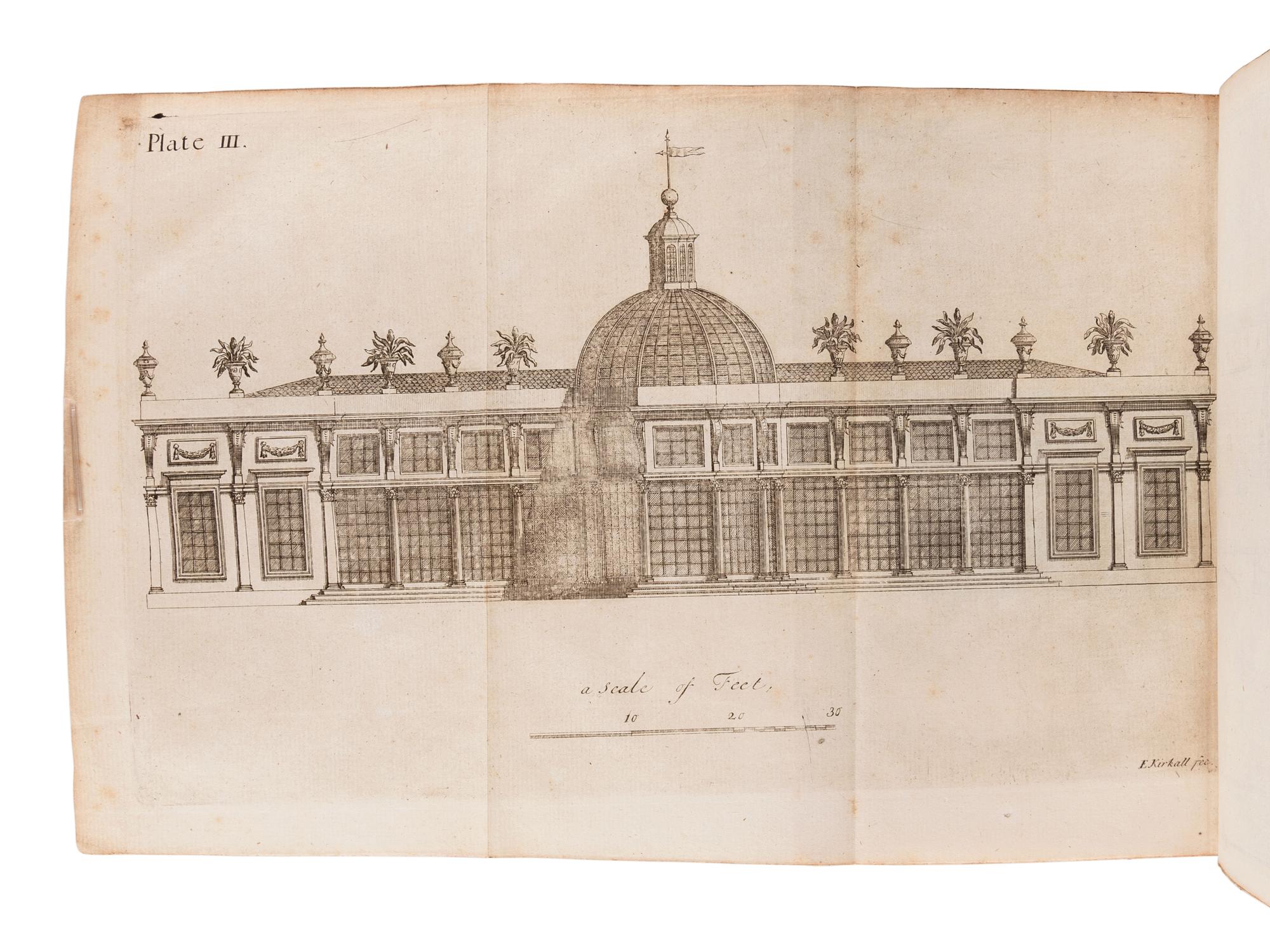 BRADLEY, Richard (d.1732). New Improvements of Planting and Gardening , Both Philosophical and Practical; Explaining the Motion of the Sapp and Generation of Plants...The Fourth Edition...To which is added... Herefordshire-Orchards . London: W. Mears, 1724.