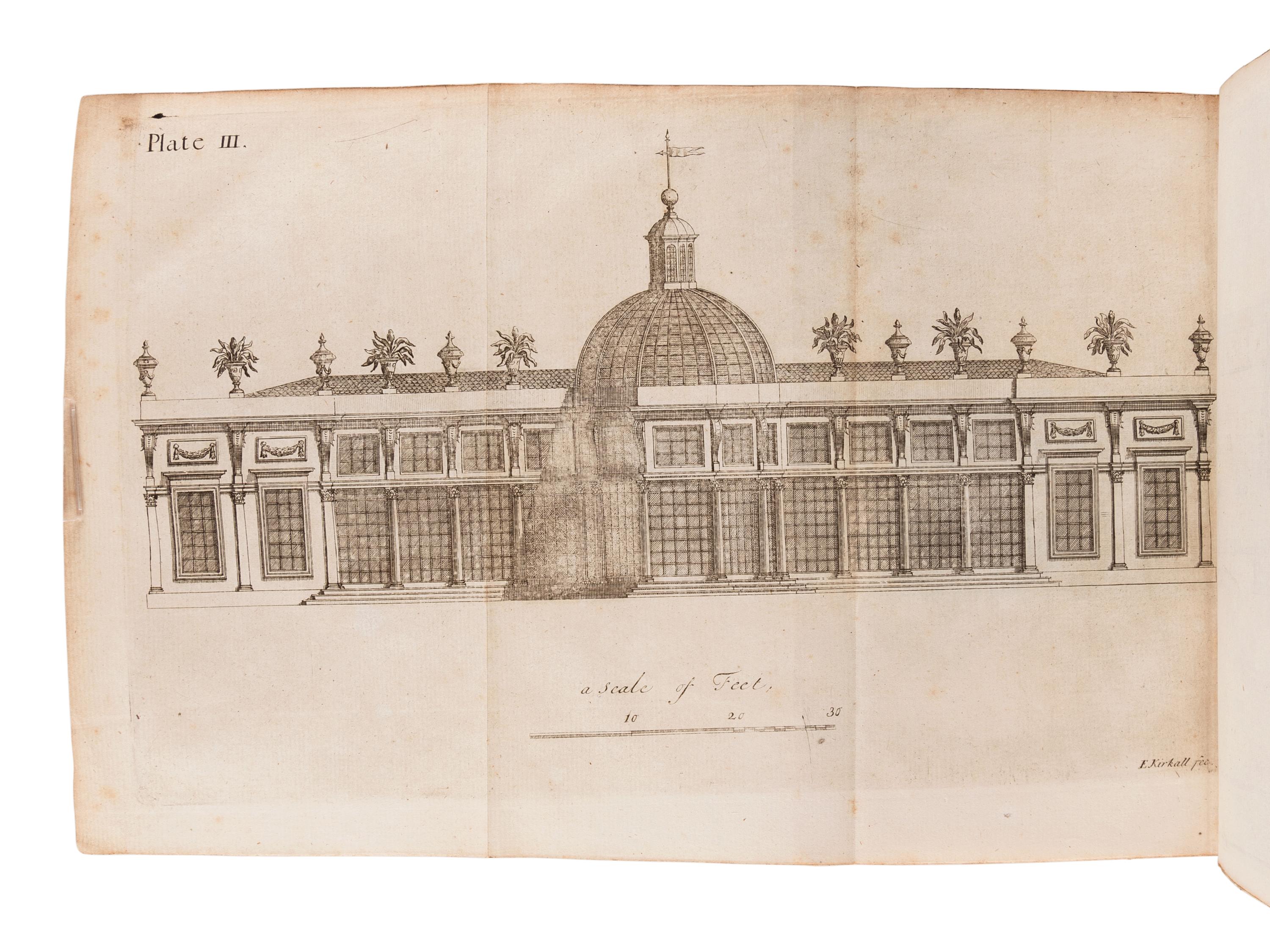 BRADLEY, Richard (d.1732). New Improvements of Planting and Gardening , Both Philosophical and Practical; Explaining the Motion of the Sapp and Generation of Plants...The Fourth Edition...To which is added... Herefordshire-Orchards . London: W. Mears, 1724.