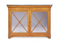 A Charles X Amaranth-Inlaid Bird's Eye Maple Side Cabinet