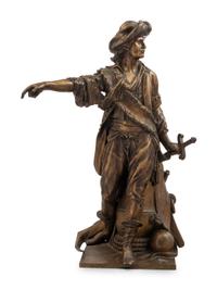 A Gilt Bronze Statue of a Man