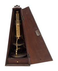 An English Brass Culpepper-Type Microscope