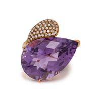 AMETHYST AND DIAMOND RING