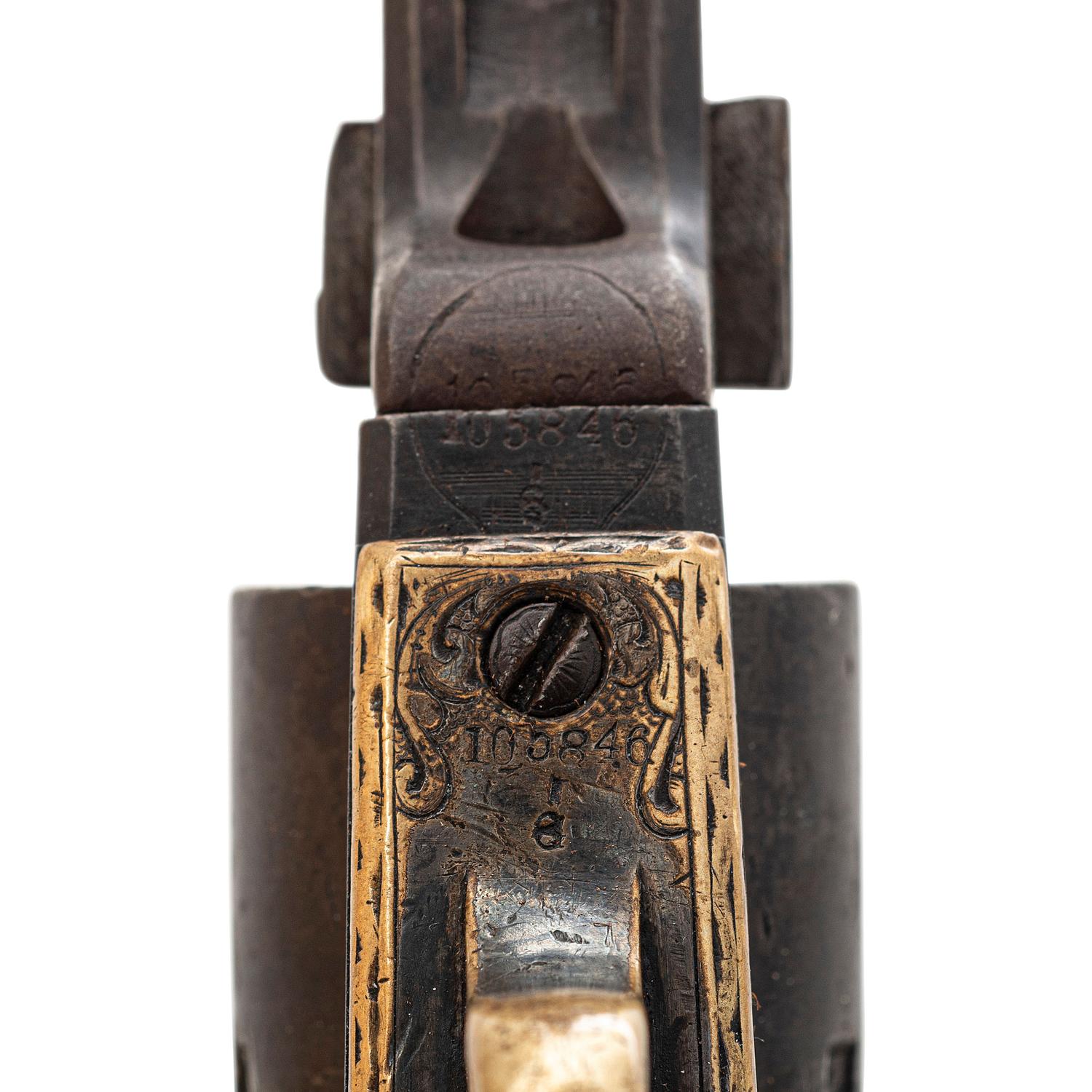 Factory Engraved and Ivory Gripped Colt Model 1849 Pocket Cartridge Conversion Inscribed to W.C. Walsh - 4th Texas Infantry CSA