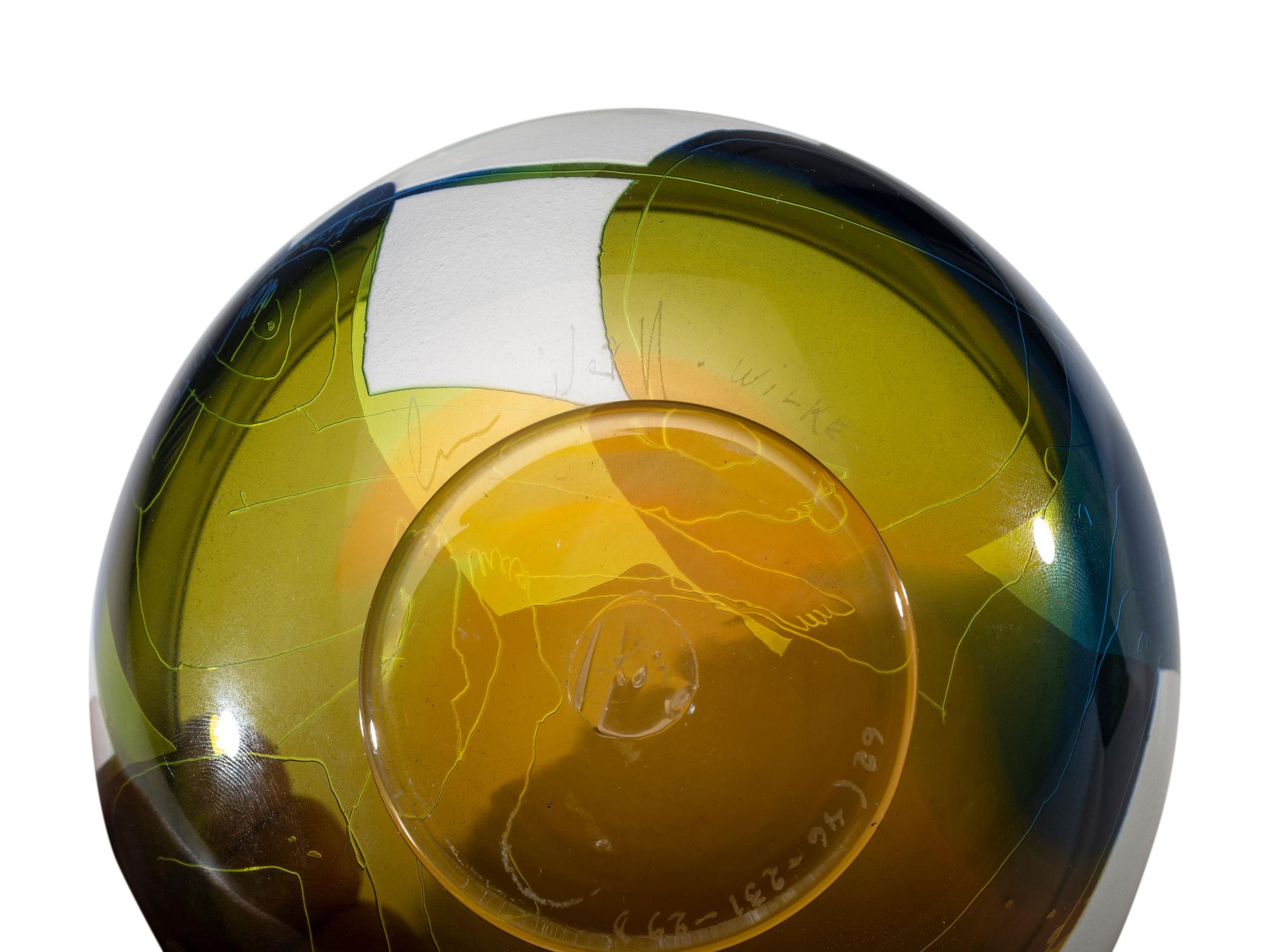 Three Art Glass Vessels