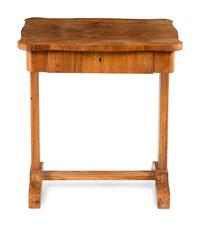A Biedermeier Walnut Work Table