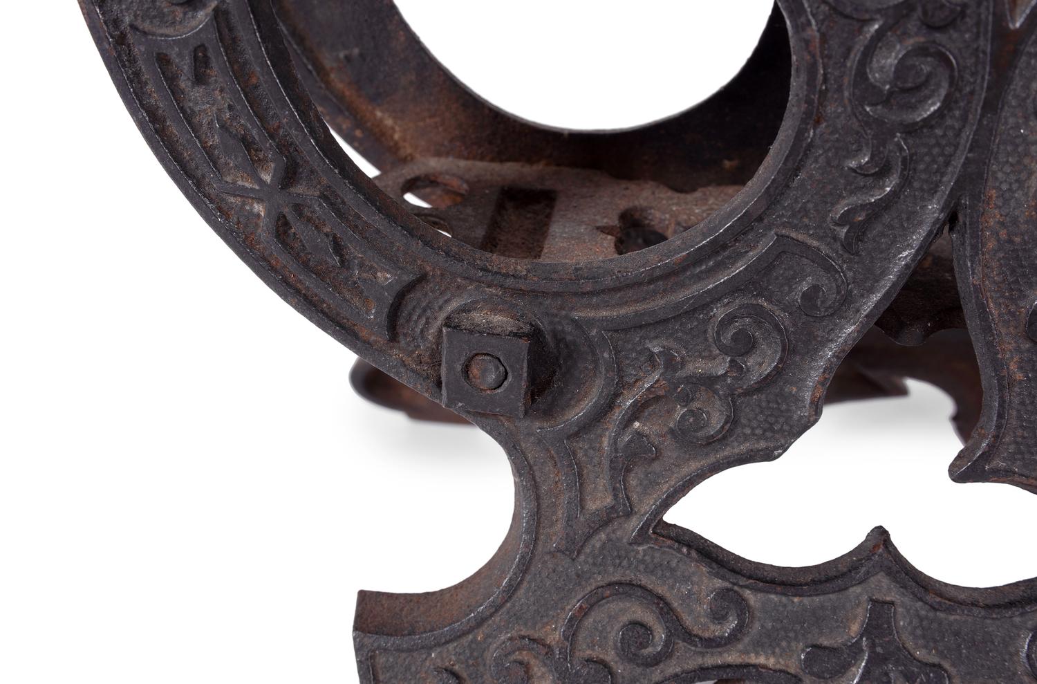 A Cast Iron Lyre Form Music Stand