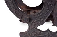 A Cast Iron Lyre Form Music Stand