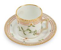 Fourteen Royal Copenhagen Flora Danica Porcelain Articles