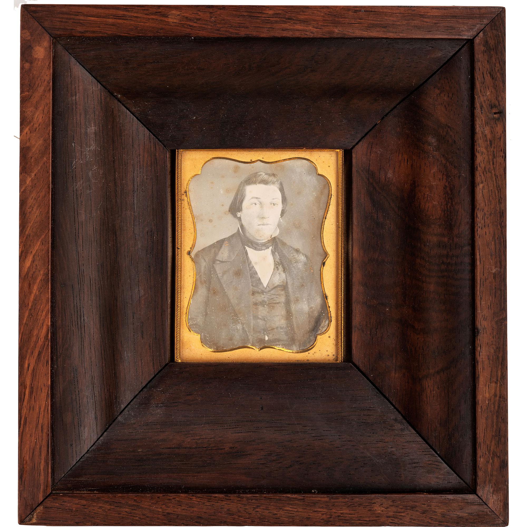[EARLY PHOTOGRAPHY - PORTRAITURE]. A group of 4 framed daguerreotypes of male and female subjects, including: