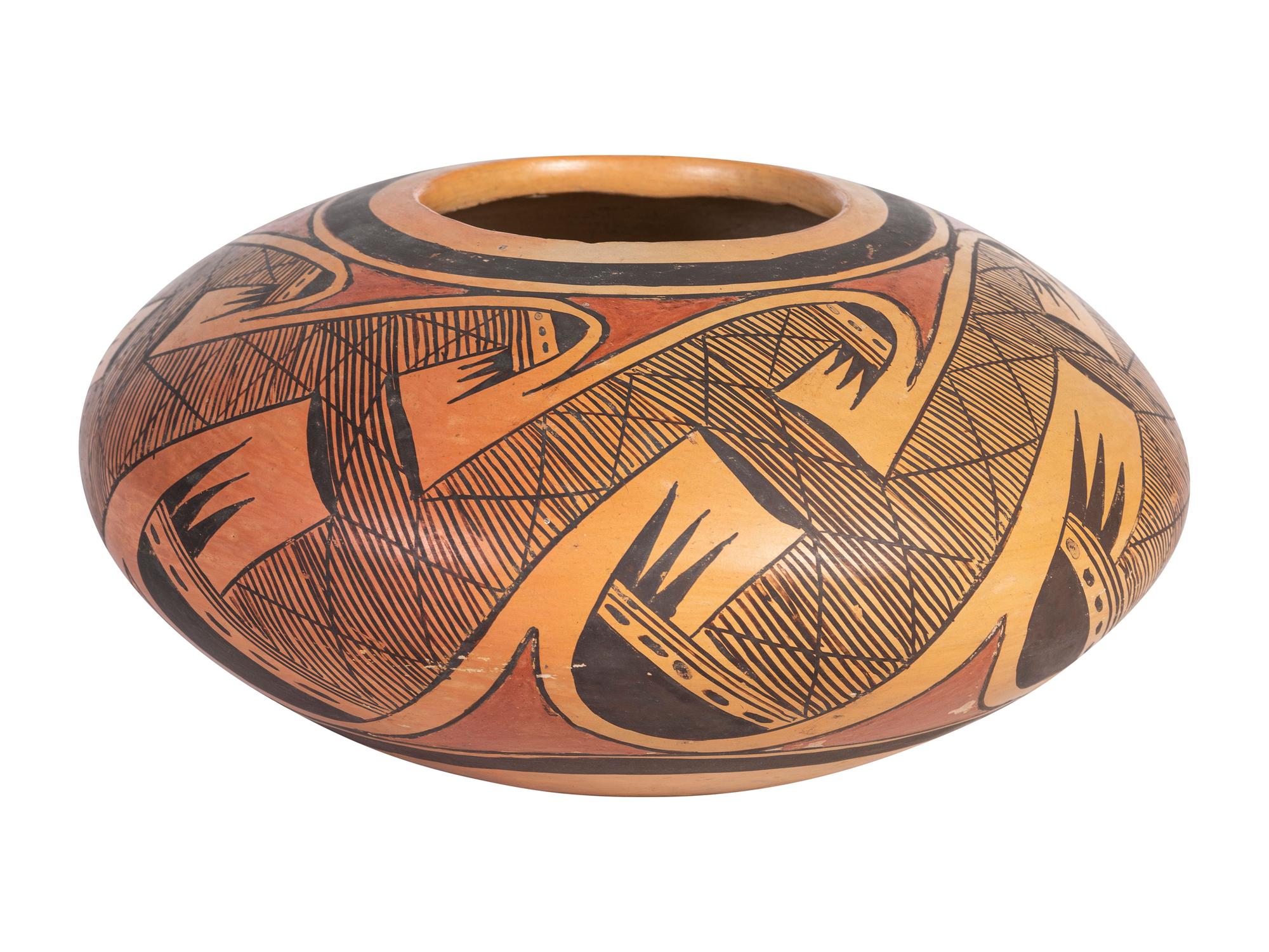 Pottery Bowl, with Migration Pattern