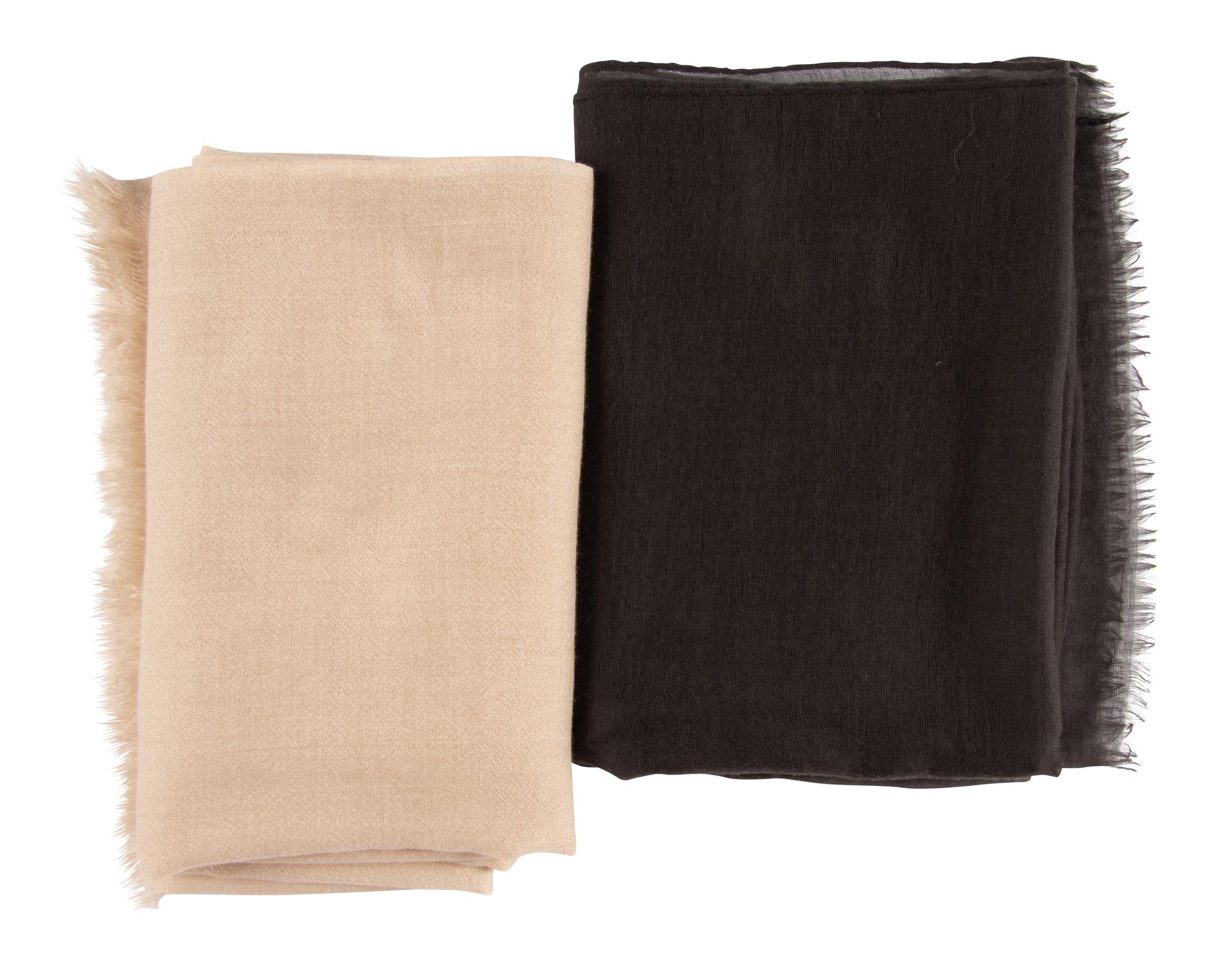 Two Hermès Cashmere Scarves