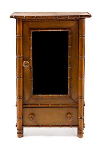 A Victorian Bamboo Cabinet Height 19 1/2 inches.