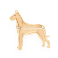 Yellow Gold Great Dane Brooch