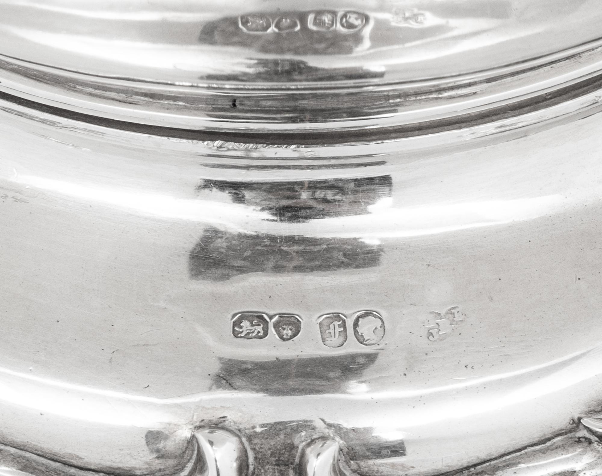 A Victorian Silver Hot Water Kettle on Stand