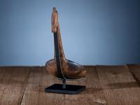 Eastern Woodlands Maple Ladle, with Swan Effigy