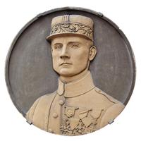A Terra Cotta Rondel from the Polish Embassy in Chicago 25.25" W x 5" D x 25.25" H — United States, Early 20th Century