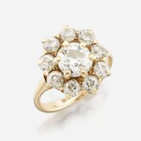 A diamond and gold ring