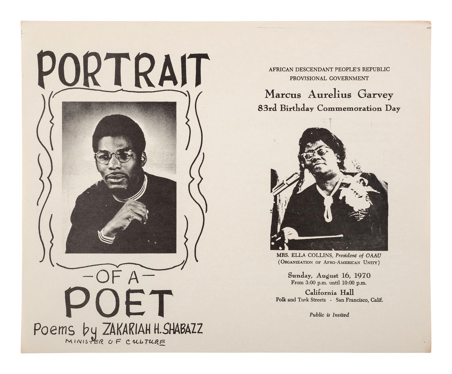 [MALCOLM X (1925-1965)]. A group of items related to Malcolm X and the Organization of Afro-American Unity (OAAU), comprising:
