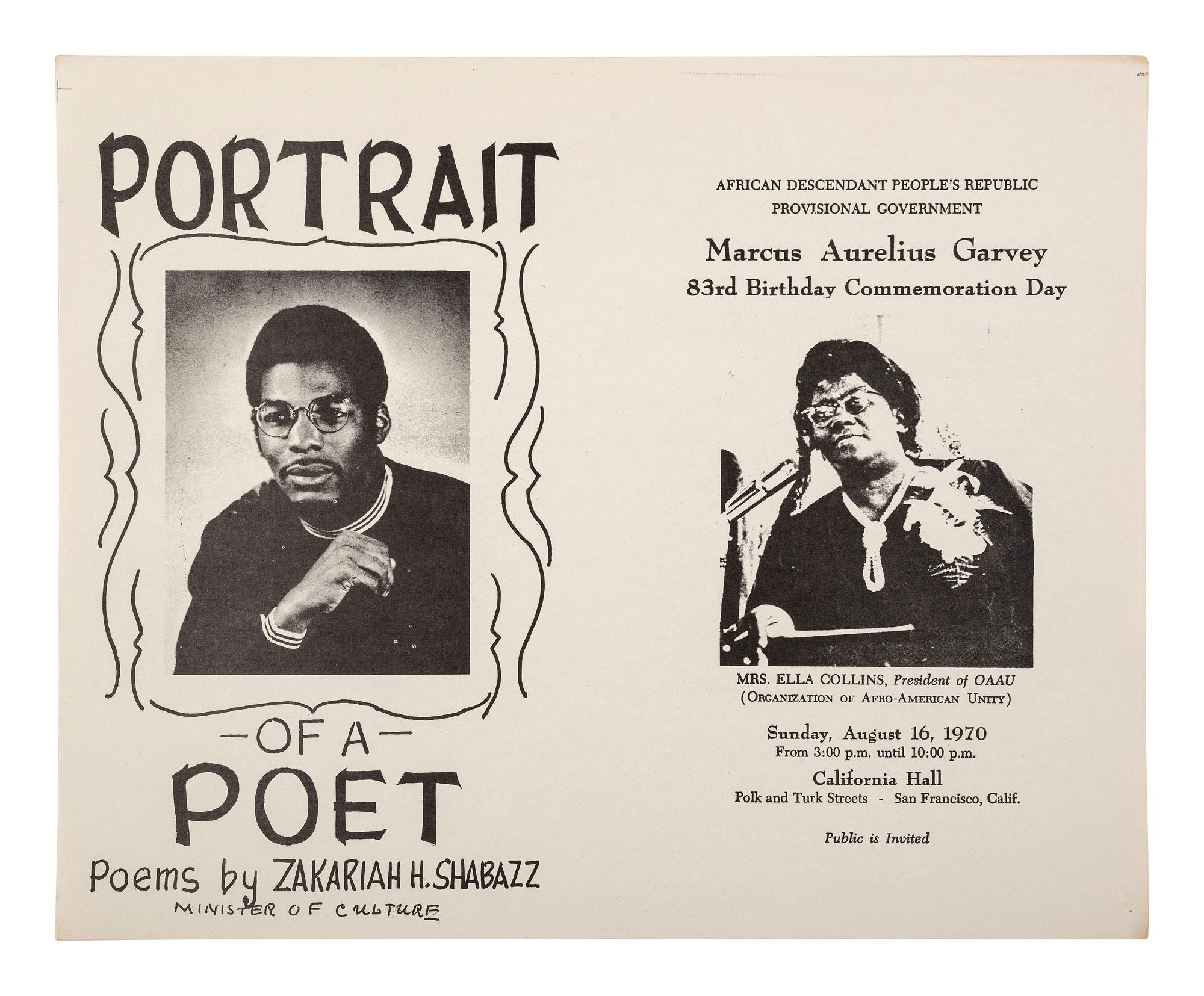 [MALCOLM X (1925-1965)]. A group of items related to Malcolm X and the Organization of Afro-American Unity (OAAU), comprising:
