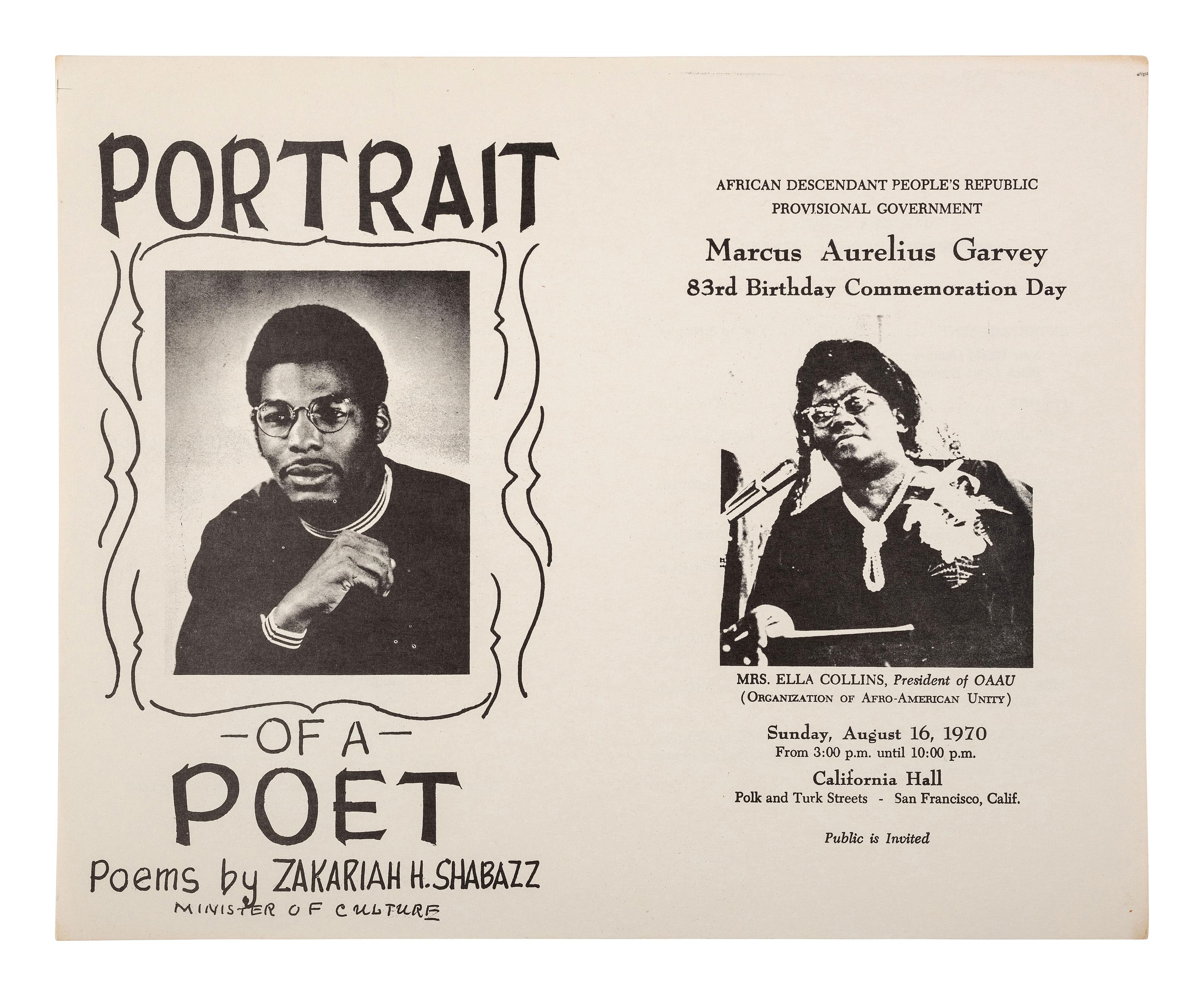 [MALCOLM X (1925-1965)]. A group of items related to Malcolm X and the Organization of Afro-American Unity (OAAU), comprising: