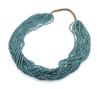 Kewa Multi-strand Rolled Turquoise and Heishi Necklace