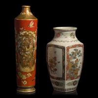 Two Japanese Satsuma-Type Vases, Meiji to Taisho Period