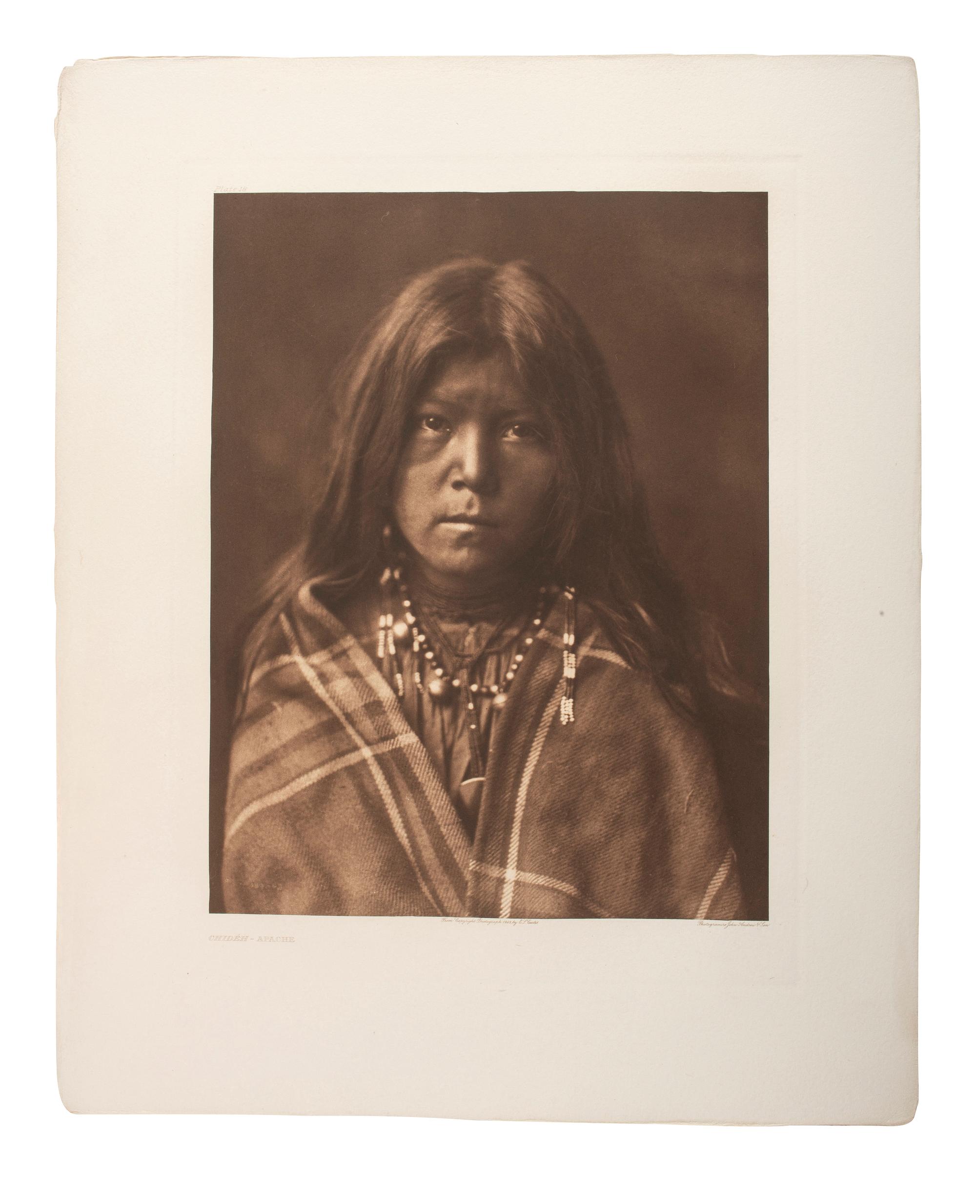 CURTIS, Edward (1868-1952). Group of 22 photogravures, most from portfolio 1 of The North American Indian.