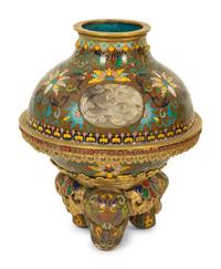 Three Chinese Cloisonné Articles — 19TH/20TH CENTURY