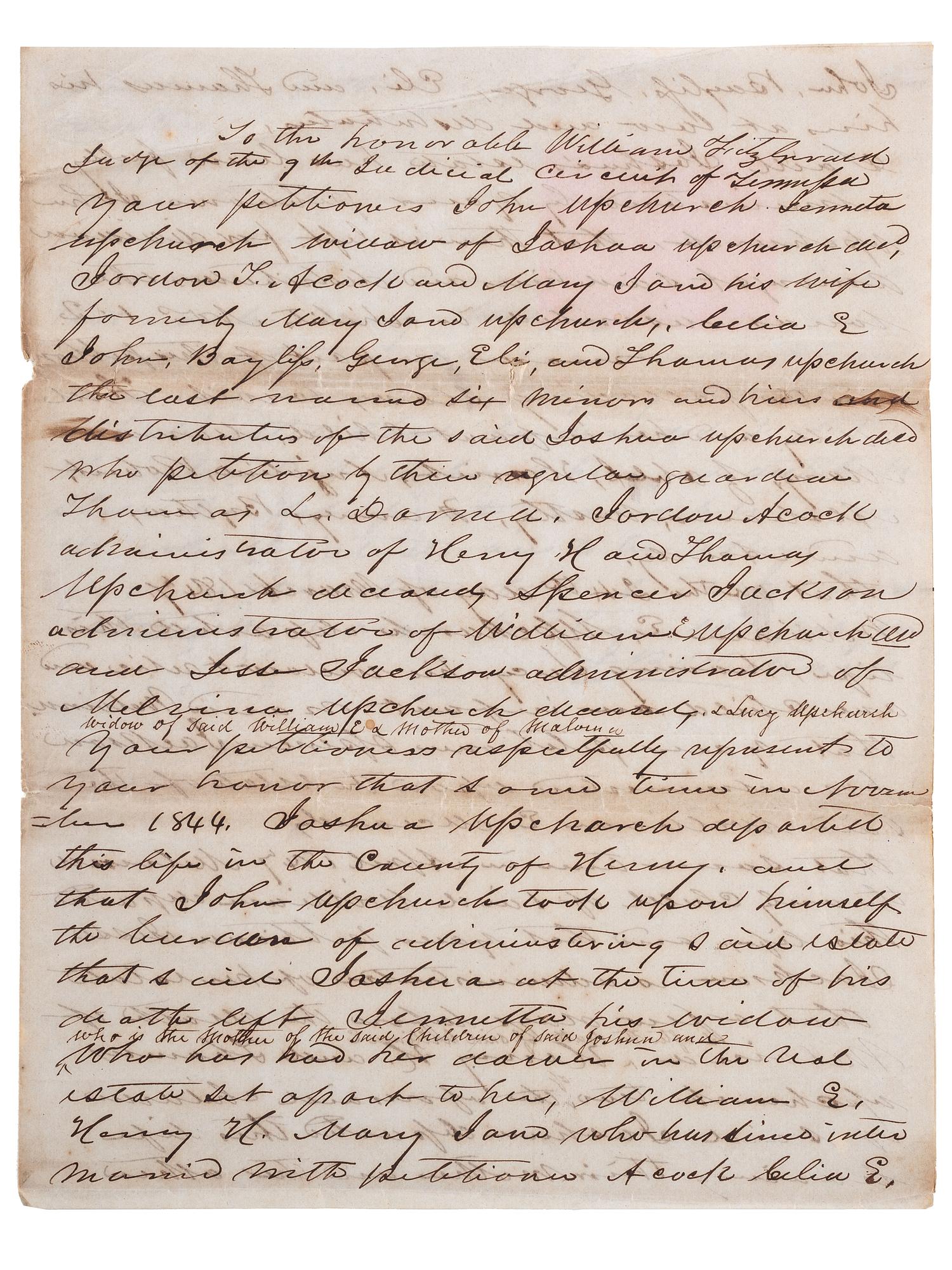 [SLAVERY & ABOLITION]. A group of 4 documents related to the enslavement of individuals in Tennessee, comprising: