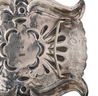 Large Silver and Turquoise Belt Buckle
