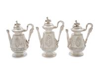 An American Aesthetic Movement Six-Piece Coin Silver Tea and Coffee Service